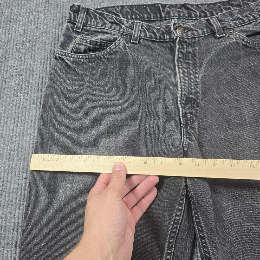 Vintage 90s Levis 550 Jeans Mens 36x29 Husky Gray Tapered Relaxed Distressed USA